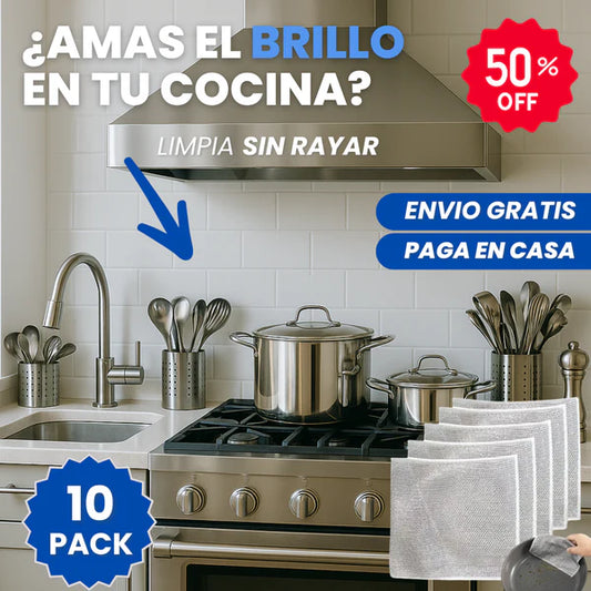 SET DE 10 PAÑOS DE ALAMBRE PARA LIMPIEZA MULTI USO